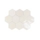 Carrelage effet zellige collection Zellige Hexa couleur blanc - 10,8x12,4 cm