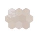 Carrelage effet zellige collection Zellige Hexa couleur beige crème - 10,8x12,4 cm
