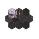 Carrelage effet zellige collection Zellige Hexa couleur noire - 10,8x12,4 cm