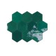 Carrelage effet zellige collection Zellige Hexa couleur vert émeraude - 10,8x12,4 cm