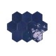 Carrelage effet zellige collection Zellige Hexa couleur bleu marine - 10,8x12,4 cm