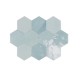 Carrelage effet zellige collection Zellige Hexa couleur bleu ciel - 10,8x12,4 cm