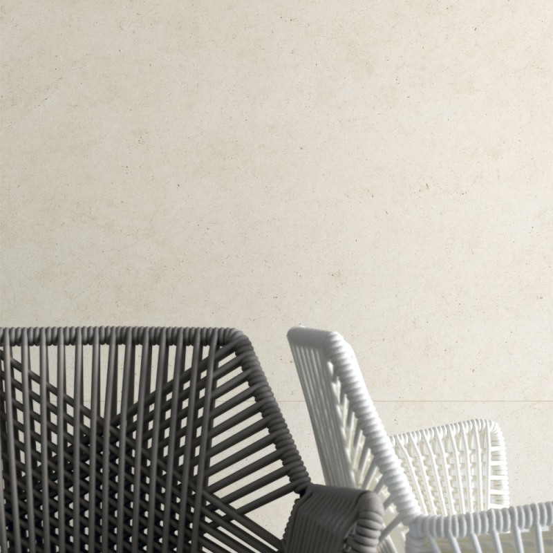 Carrelage extérieur effet pierre de la collection Bera & Beren - blanc - photo d'ambiance