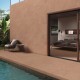 Carrelage extérieur effet béton collection Argillae - couleur terre cuite - photo d'ambiance extérieur piscine