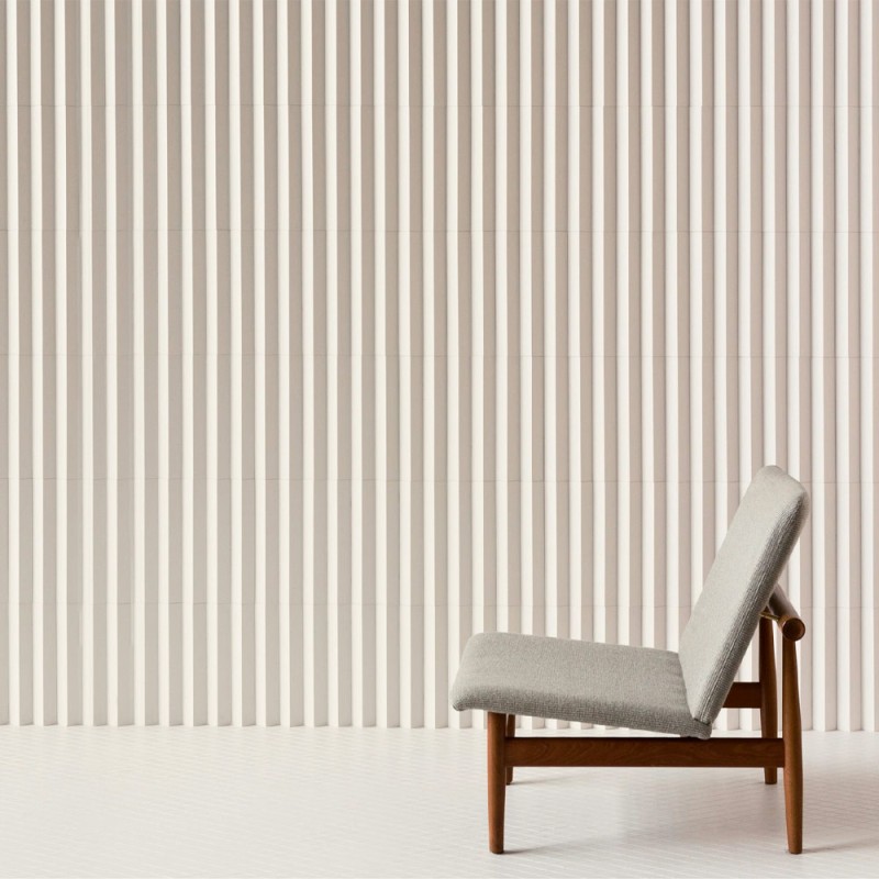 Carrelage faïence collection Rombini - Format Large - couleur blanc - photo d'ambiance