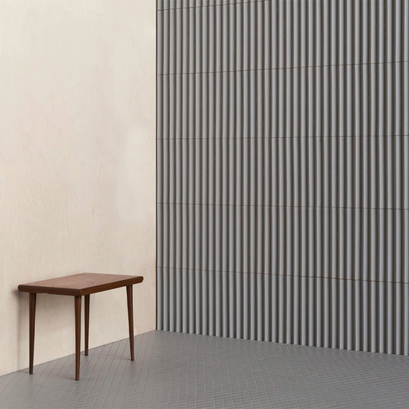 Carrelage faïence collection Rombini - Format Small - couleur gris brillant - photo d'ambiance