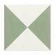 Carrelage extérieur à motifs collection Marghe couleur crème et verte - carreau seul
