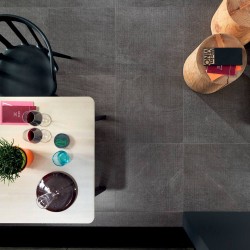 Carrelage effet pierre collection Nextone Dot - taupe - photo d'ambiance salon