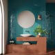 Carrelage faïence collection Abacus - Brick - bleu pétrole - photo d'ambiance salle de bain