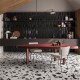 Carrelage faïence collection Abacus - Brick - Noir - photo d'ambiance cuisine