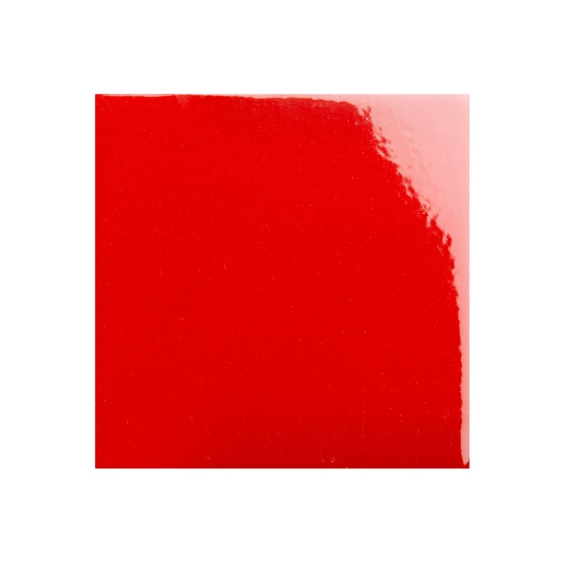 Carrelage rouge vif en terre cuite émaillée