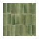 Carrelage effet zellige collection Gleeze vert jade - 5x15 cm