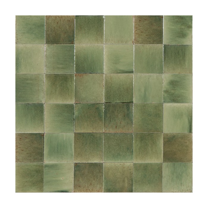 Carrelage effet zellige collection Gleeze vert jade - 10x10 cm Carrelage effet zellige collection Gleeze vert jade - 10x10 cm