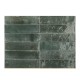 Carrelage effet zellige collection Look couleur gris vert foncé - 6x24 cm