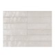 Carrelage effet zellige collection Look couleur blanc - 6x24 cm