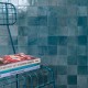 Carrelage effet zellige collection Mélange bleu cyan - salle de bain ambiance