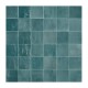 Carrelage effet zellige collection Mélange bleu cyan - 10x10 cm