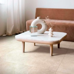 Carrelage effet pierre collection Realstone Argent - couleur beige sable - photo d'ambiance salon