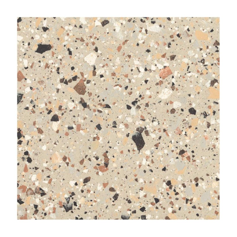 Carrelage effet terrazzo Venice couleur beige - plinthes - carreau seul