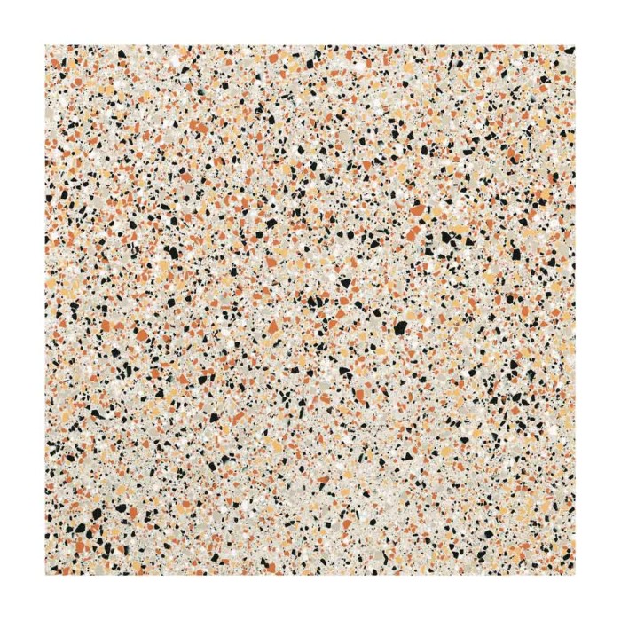 Carrelage effet terrazzo collection Rialto - plinthes - tons ivoire - carreau seul