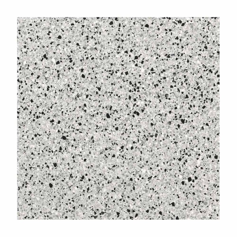 Carrelage effet terrazzo collection Rialto - plinthes - tons argent - carreau seul