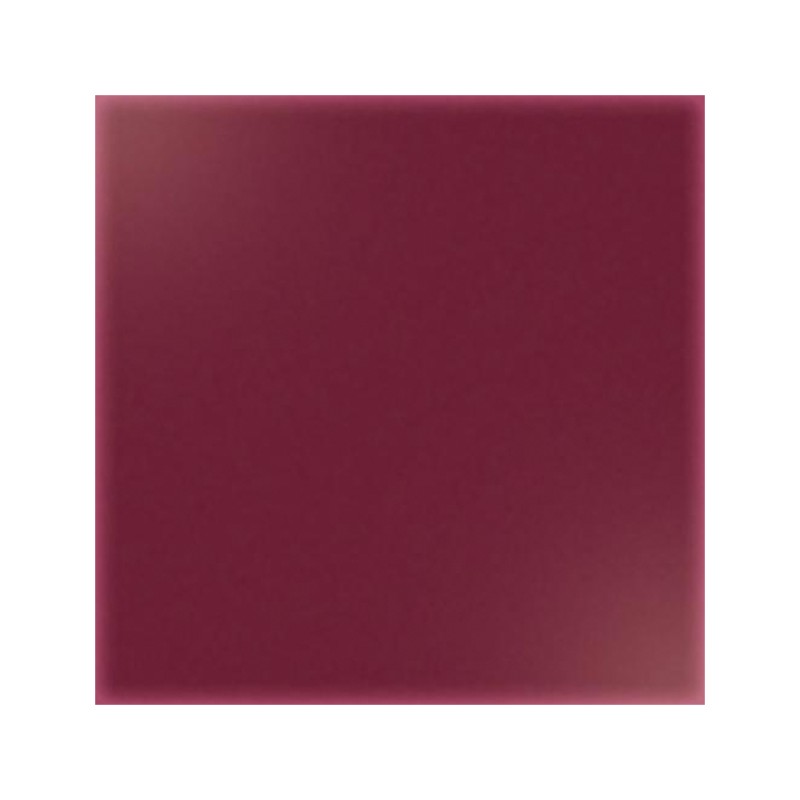 Carrelage uni collection Cesi - couleur bordeaux - photo carreau seul