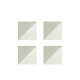 Carrelage à motifs collection Futura, motif Half, bi colore, triangles, couleur blanc - carreaux seuls
