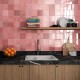 Carrelage effet zellige rose bonbon Artisan - cuisine 2