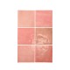 Carrelage effet zellige rose bonbon Artisan - carreaux seuls - format 13,2x13,2 cm