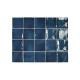Carrelage effet zellige collection Manacor bleu océan - 10x10 cm