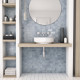 Carrelage effet zellige collection Manacor bleu gris - salle de bain
