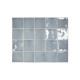 Carrelage effet zellige collection Manacor bleu gris - 10x10 cm