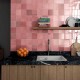 Carrelage effet zellige rose bonbon Artisan - cuisine