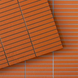 Carrelage faïence mat collection Fringe Thin rouge - photo d'ambiance