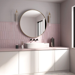 Carrelage effet zellige collection Tribeca couleur rose - salle de bain