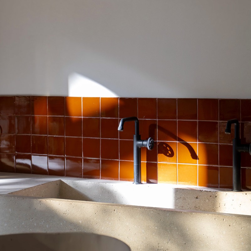 Lot De 10 Carreaux Artisanaux En Terre Cuite émaillée - Neuf Pour Décoration