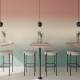 Faïence gamme Mélange dégradé couleur Talc Rose - salle restaurant