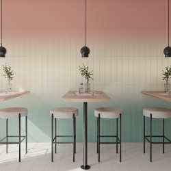 Faïence gamme Mélange uni et dégradé couleur Talc - salle restaurant