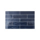 Carrelage effet zellige collection Tribeca couleur bleu marine - 6x24,6 cm finition brillante