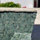 Carrelage piscine mosaïque de verre Java - piscine vue profil