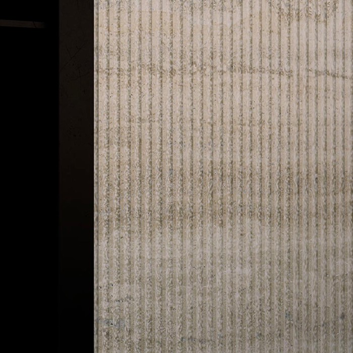 Carrelage effet pierre collection Verso Relief Arco -couleur crème - photo d'ambiance