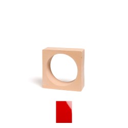 Claustra au motif rond et carré Estartit B, couleur rouge vif