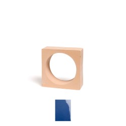 Claustra terre cuite au motif rond et carré Estartit B - couleur bleu Majorelle