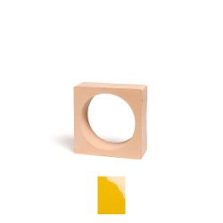 Claustra au motif rond et carré Estartit B, couleur jaune