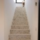 Carrelage effet terrazzo Venice couleur ivoire - escaliers