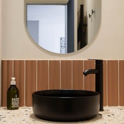 Carrelage faïence collection Stripes - couleur terracotta crédence salle de bain