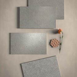Carrelage effet pierre collection Intense finition trait - couleur gris perle- photo d'ambiance