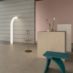 Carrelage extérieur effet pierre collection Intense - couleur crème - photo d'ambiance salon