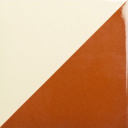Carrelage à motifs terre cuite Cartabon - crème et rouge ancien - photo carreau seul