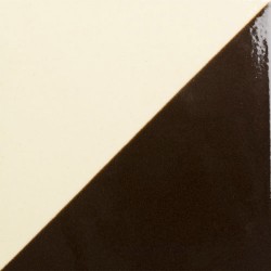 Carrelage à motifs terre cuite Cartabon - crème et marron foncé mat - photo carreau seul